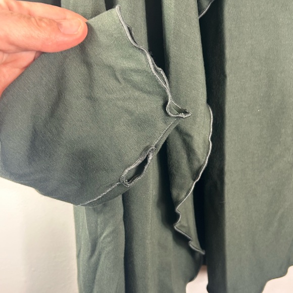 Angel Rox Olive Green Women's cozy bamboo jacket - Picture 5 of 5